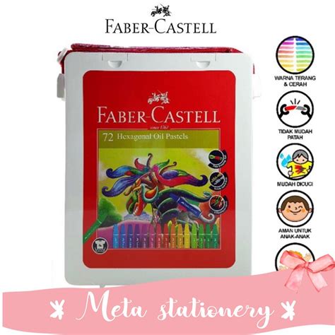 Jual Crayon Hexagonal Oil Pastel Faber Castell Isi Warna Shopee