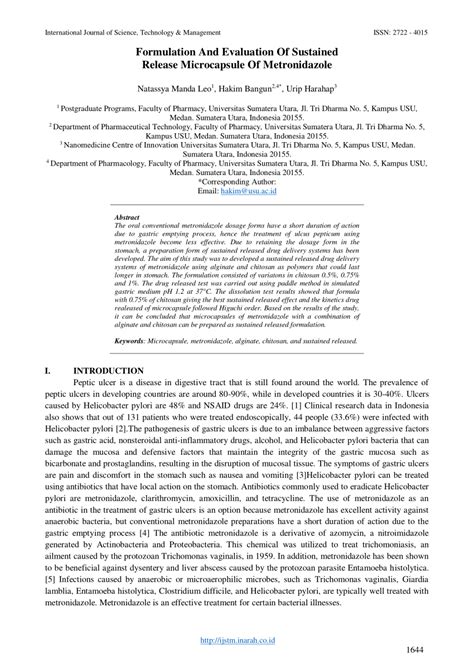 Pdf Formulation And Evaluation Of Sustained Release Microcapsule Of