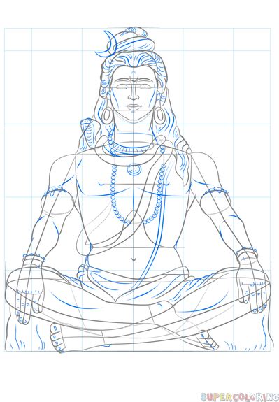 How To Draw Lord Shiva Step By Step Drawing Tutorials