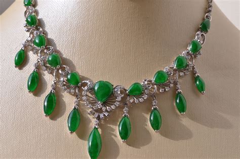 The Grandiosa Outstanding Imperial Fei Cui Jadeite A Jade Necklace