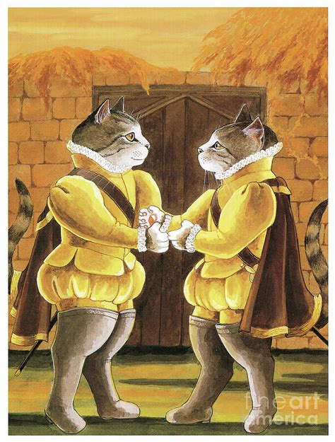 Illustration From Shakespeare Cats Pub 1996 Drawing By Susan Herbert