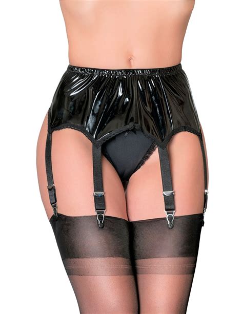 Premier Lingerie Strap Pvc Suspender Garter Belt For Stockings Pl