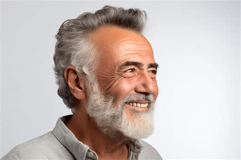 Un Hombre Con Barba Y Una Sonrisa En Su Rostro Foto Premium