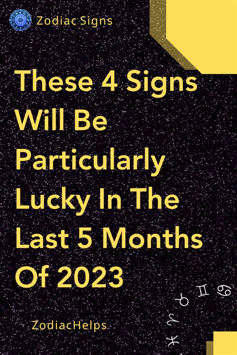 These 4 Signs Will Be Particularly Lucky In The Last 5 Months Of 2023