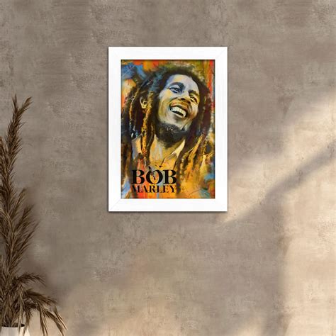 Quadro Decorativo Bob Marley Black Vintage