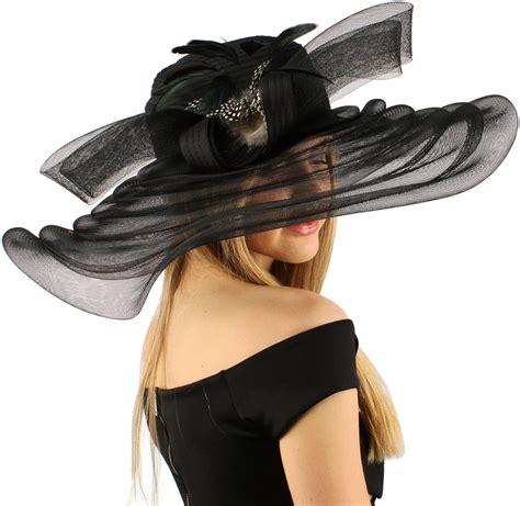 Amazon Elegant Kentucky Derby Floppy Feather Bow 7 Super Wide