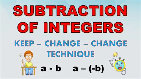 How To Subtract Integers Youtube