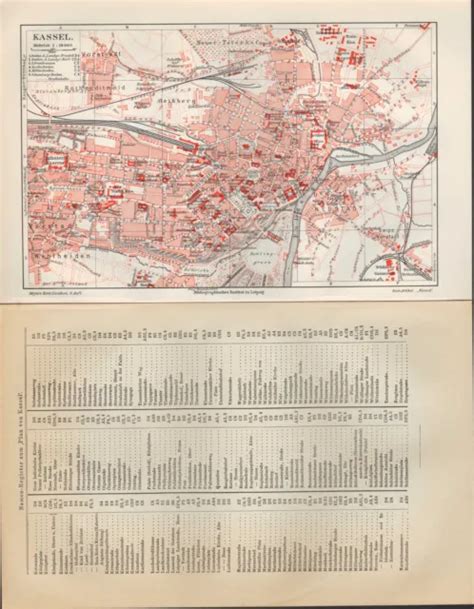 Landkarte City Map Stadtplan Kassel Deutschland Hessen Fluss