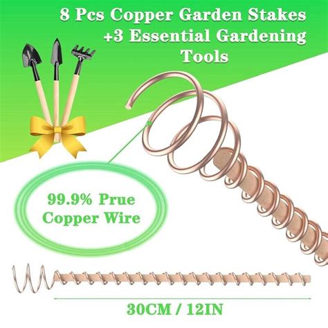 8Er Pack Elektrokultur Kupfer Gartenantennen Kupferdraht Kupfer