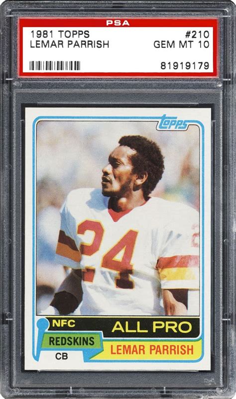 1981 Topps Lemar Parrish | PSA CardFacts®