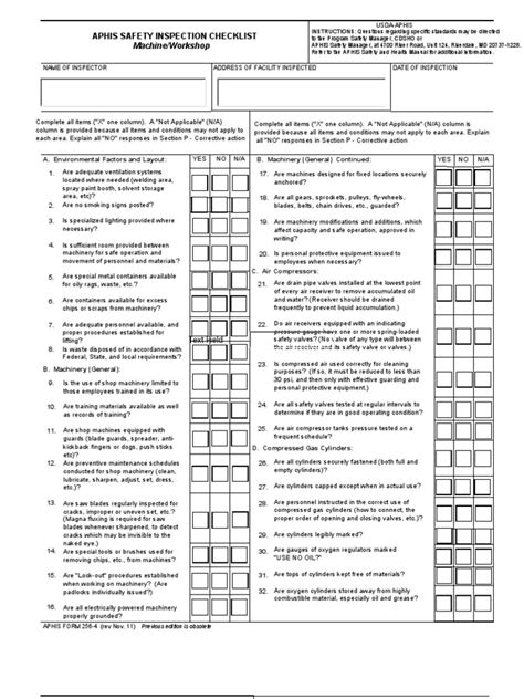 Checklist Mechanical Engineering Manufactured Goods