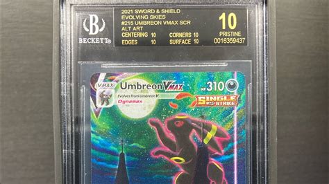 UMBREON VMAX BLACK LABEL BGS 10 PSA 10 CGC 10 Evolving Skies English