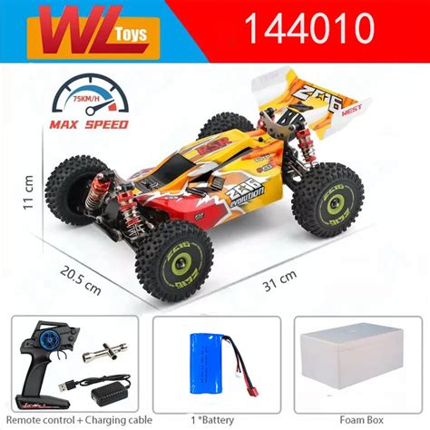 Wltoys 144001 144010 2 4g Racing Rc Car 70 Km H Brushless Motor 4wd