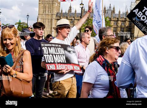 Londres Reino Unido 3 De Septiembre De 2022 Miembros De Grupos Antiaborto Se Reúnen En