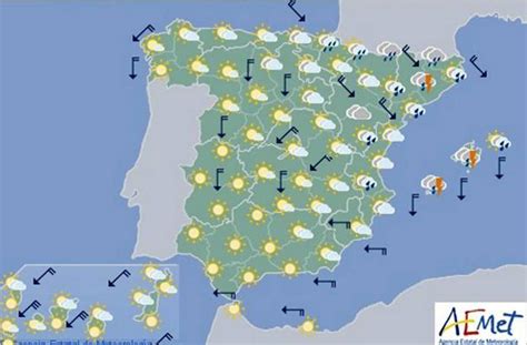 Aemet Previsión del tiempo para el viernes en toda España Las