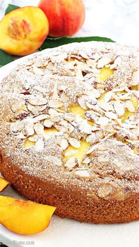 Almond Peach Coffee Cake Recipe Coffee Cake Coffee Cake Recipes