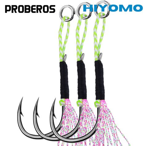 PROBEROS 10pcs Micro Jig Fishing Hook 11 13 15 17 18 Sharp