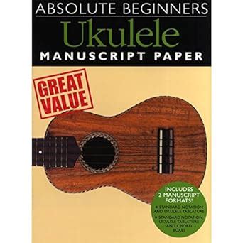 Amazon Absolute Beginners Ukulele Manuscript Paper