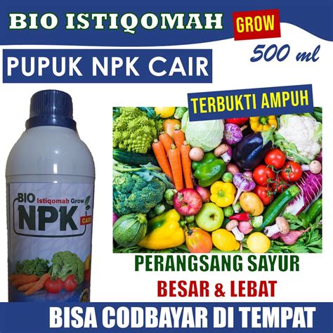 Jual EFEKTIF Pupuk Pelebat Buah Dan Sayur 500 ML Istiqomah GROW