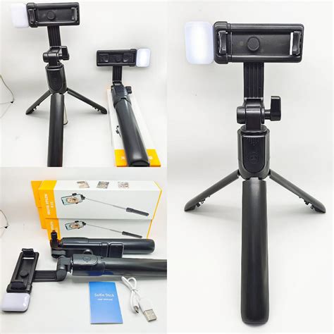 Jual Tongsis Tripod Bluetooth Led R1s 3in1 Remote Selfie Stick 360