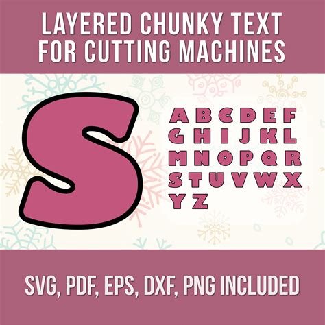 Alphabet Svg Font File For Cricut Layered Cut File Instant Etsy