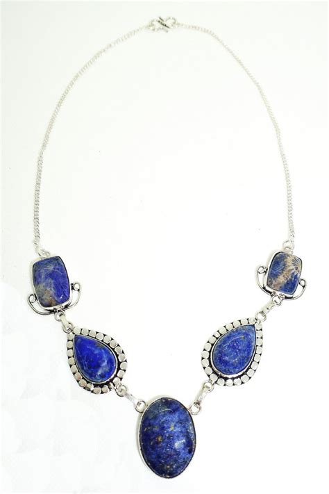 Elegante Silberkette Mit Lapislazuli Echte Hingucker