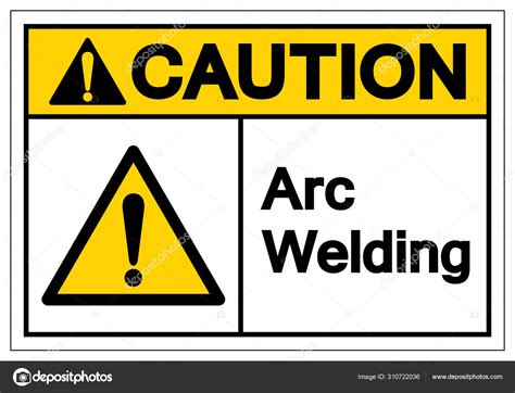 Caution Arc Welding Symbol Sign Vector Illustration Isolate On White