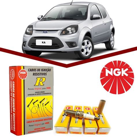 Kit Cabos Velas Ford Ka 1 0 8V Zetec Rocam Flex 2009 A 2013 Submarino