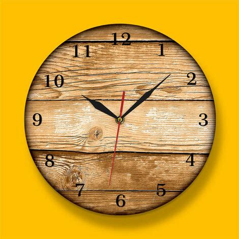 Horloge Murale En Bois Silencieuse Sans Tic Tac Diam Tre Cm