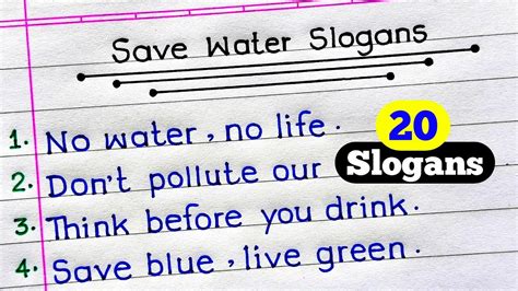 Save Water Slogans In English Slogan On Water Slogan On Water