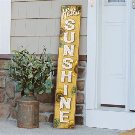 Amazon My Word Hello Sunshine Porch Board Welcome Sign And Porch