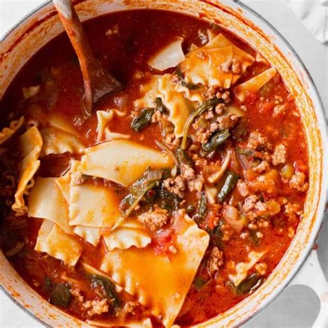 Lasagna Soup (Ready in Under 1 Hour!) - The Cheese Knees