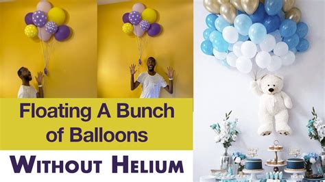 Floating Bunch Of Balloons Without Helium Decoration Idea For The Wall