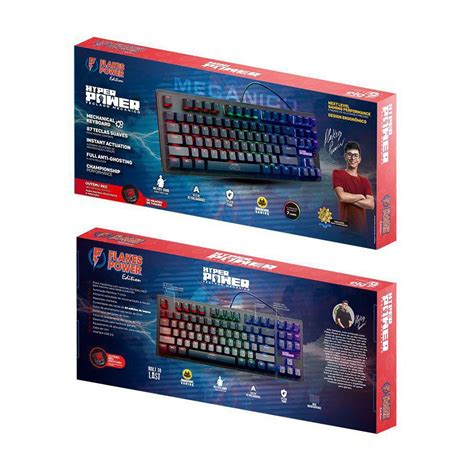 Teclado Gamer Mecanico Hyper Power Flktm Madeiramadeira