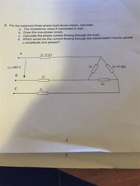 Solved For The Balanced Three Phase Load Shown Bellow