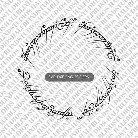 Lord Of The Rings Inscription One Ring Inscription By Yavanna The Art