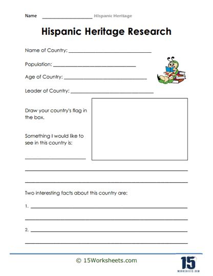 Hispanic Heritage Month Worksheets - 15 Worksheets.com