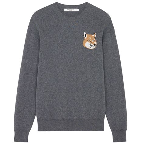 Maison Kitsune Mini Fox Head Intarsia Comfort Jumper Km00505kt1078 H170