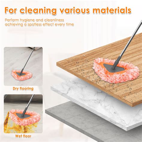 Inch Wall Cleaner Mop With Microfiber Long Handle Triangle Mop