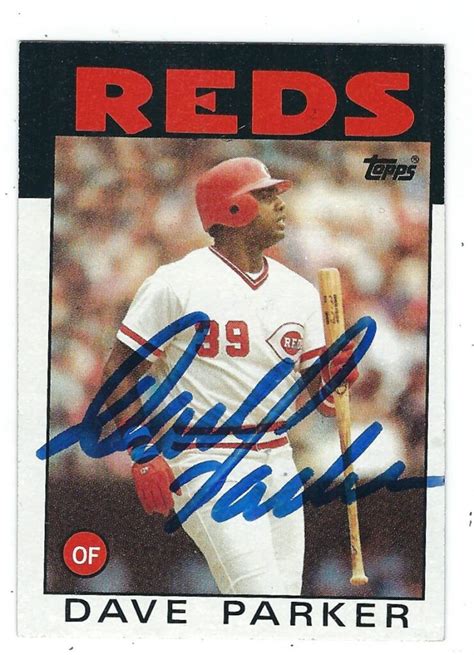 Autographed DAVE PARKER 1986 Topps Card | Main Line Autographs