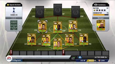 Fifa 13 Ultimate Team Squad Builder 450K Hybrid Squad Random