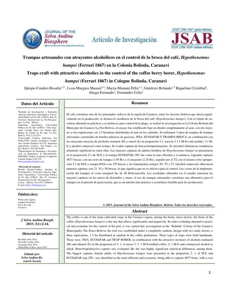 PDF Trampas artesanales con atrayentes alcohólicos en el control de