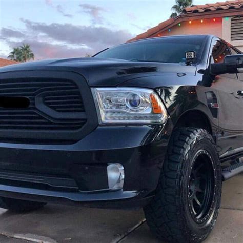 2013 2018 Dodge Ram 1500 Grill Big Horn Style Black Front Grille Wletters Imysea