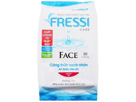 Lốc 6 gói khăn ướt Fressi Care Face hương tự nhiên 20 miếng