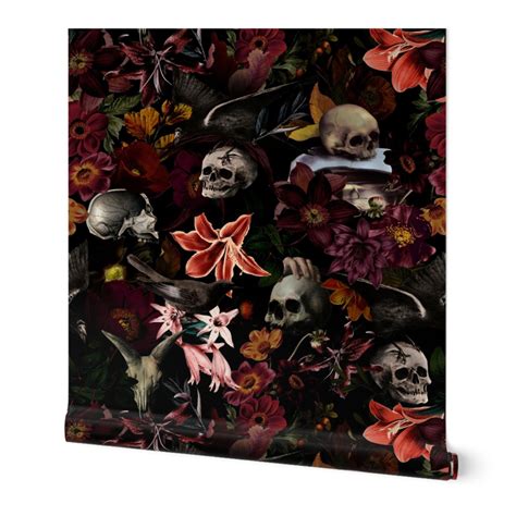 12" Vintage Halloween Aesthetic Wallpaper | Spoonflower