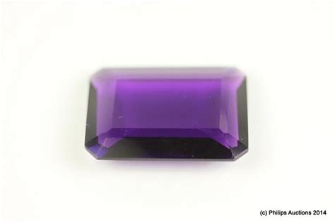 Intense Purple 36ct Rectangular Cut Amethyst Unmounted Loose Stones