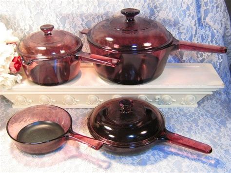 Vintage Corning Pyrex Cranberry Visions Cookware By Havetohaveit