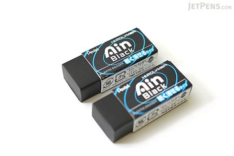 Pentel Hi Polymer Ain Eraser Small Black Pack Of 2