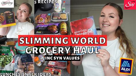 Slimming World Aldi Grocery Haul Dinners Lunches Snacks With