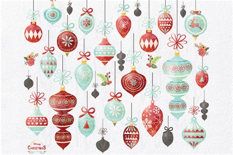 Watercolor Christmas Ornament Design By Yenzarthaut Thehungryjpeg